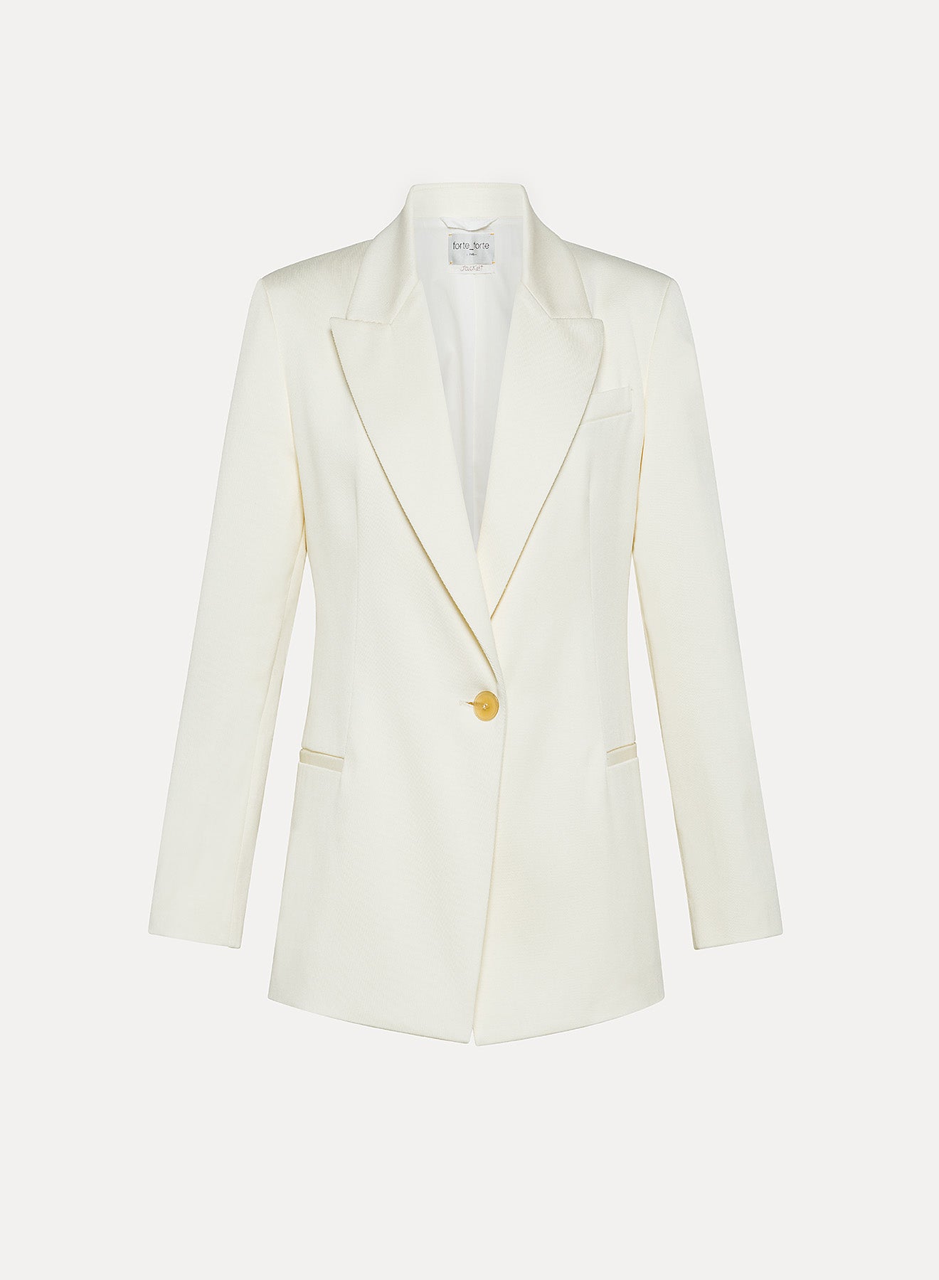 MERCERIZED COTTON TWILL JACKET IVORY