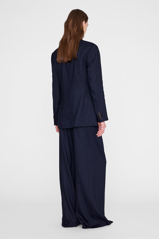 ARETHA BLAZER NAVY PINSTRIPE BLAZER