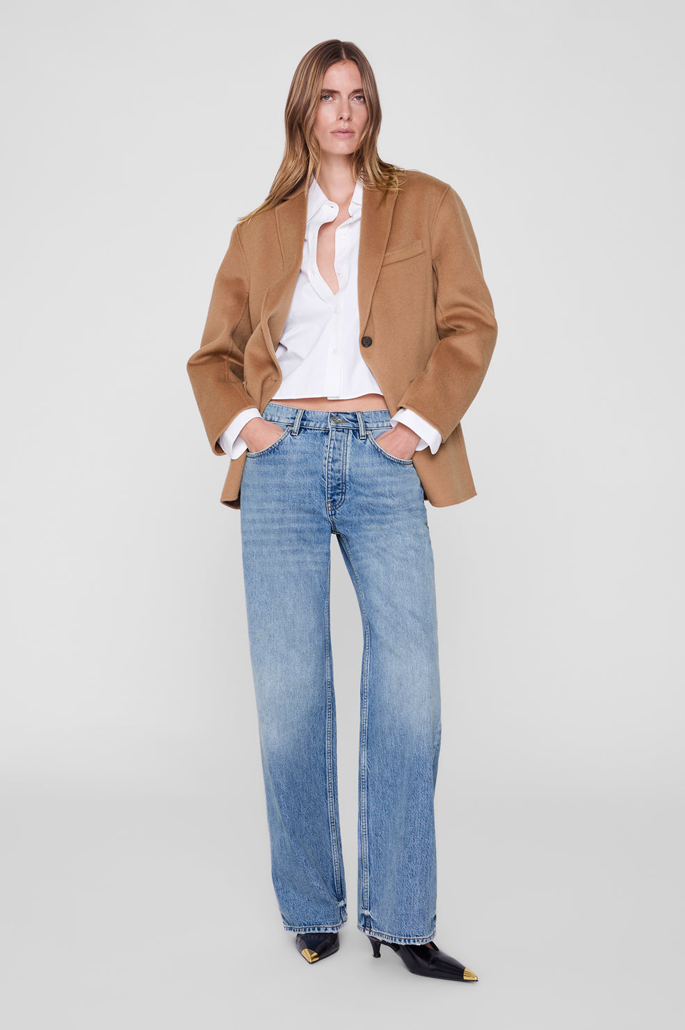 SCOTT CROPPED SHIRT IN WHITE