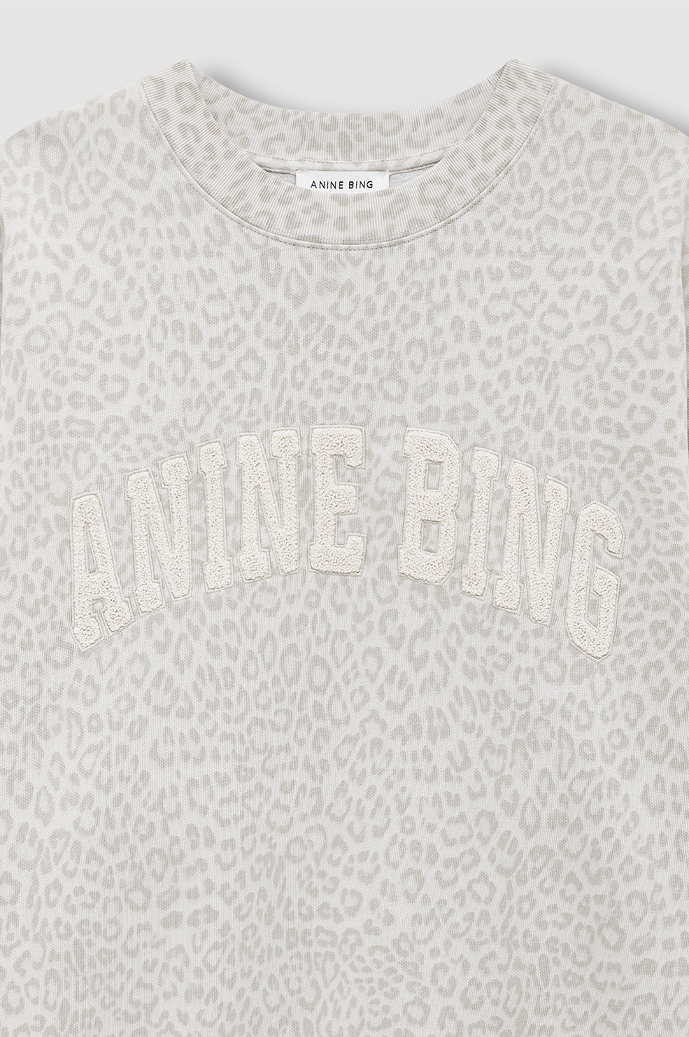 MILES SWEATSHIRT ANINE BING - WASHED WHITE LEOPARD