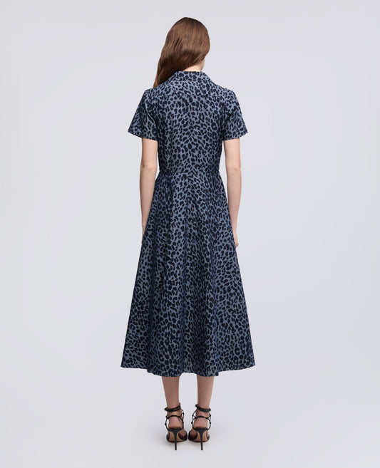 MONOCHROME ANIMAL PRINT SHIRT DRESS MOD. 2982