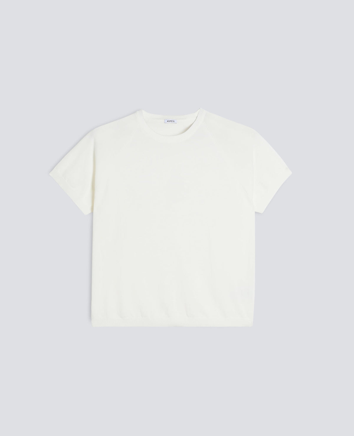 PURE COTTON CREWNECK KNITTED T-SHIRT MOD. 3222