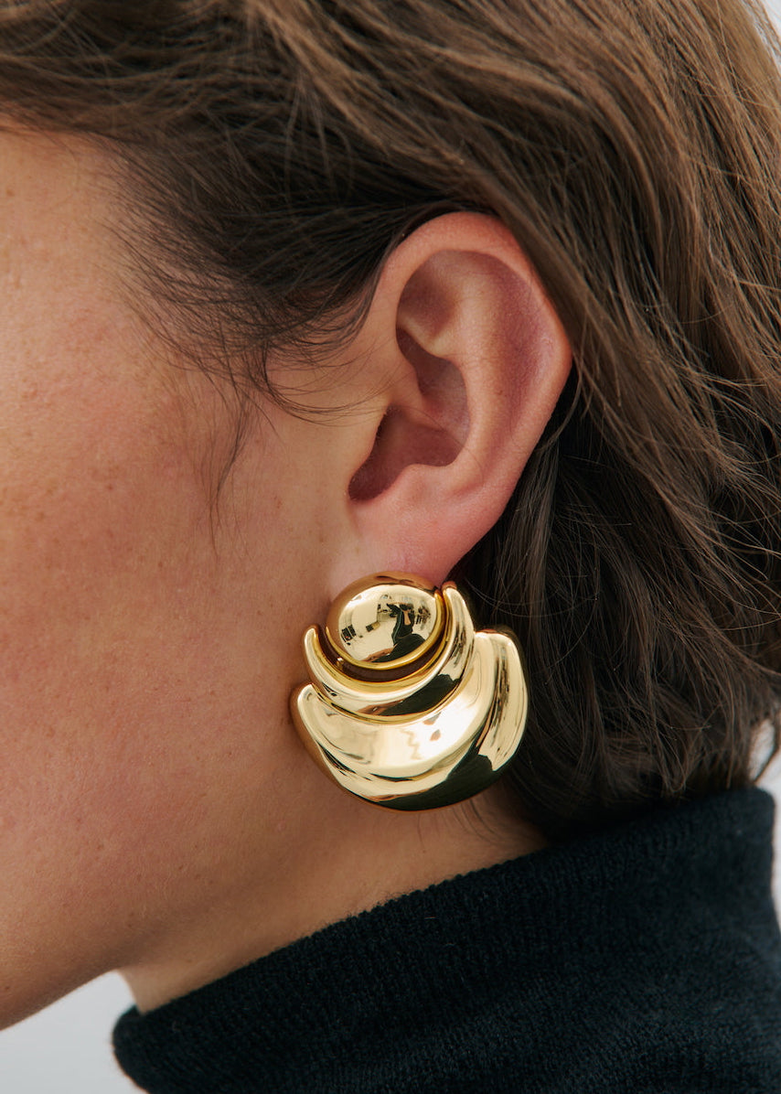 Eden Earring In Gold by Anna Rossi Jewellery - view 1