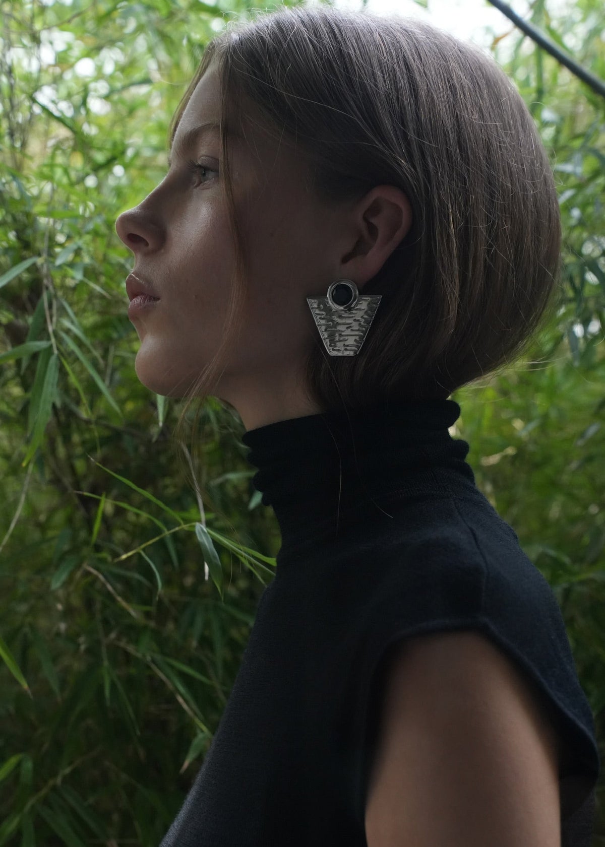 Della Earring In Rhodium Silver by Anna Rossi Jewellery - view 4