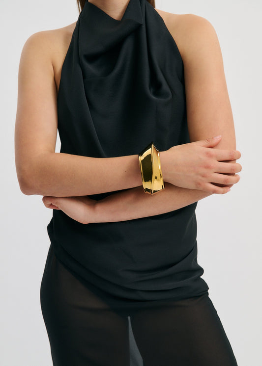 June Medium Bangle In Gold by Anna Rossi Jewellery - view 2