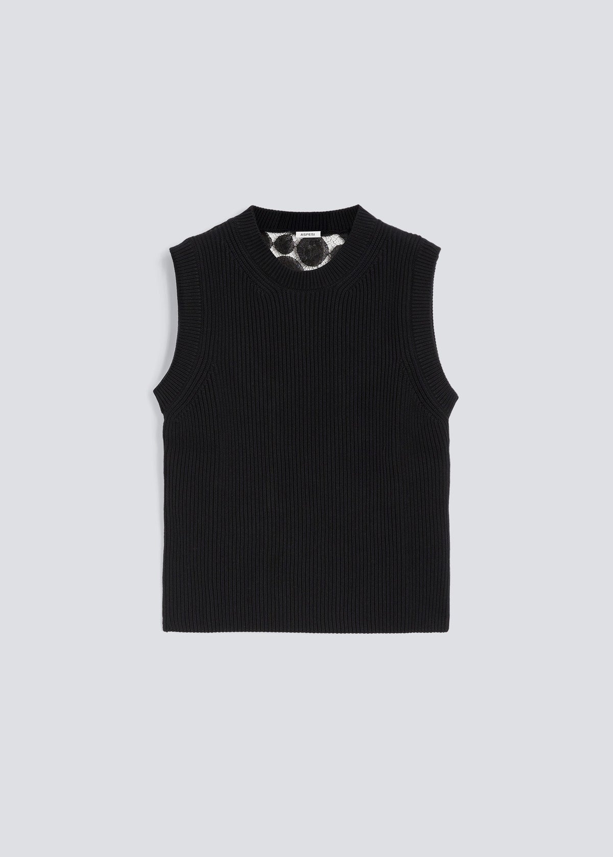 Ribbed Crewneck Knitted Tank Mod. 3250 by ASPESI - view 1
