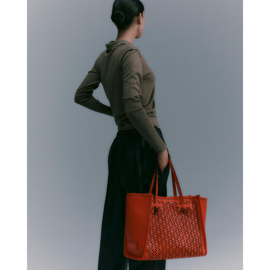 MARCELLA PERFORATED LEATHER TOTE