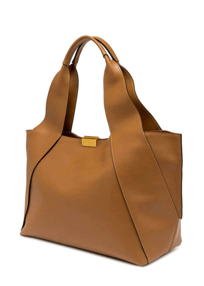 Vivi Leather Bag Cuoio by Gianni Chiarini at MOYA - view 1