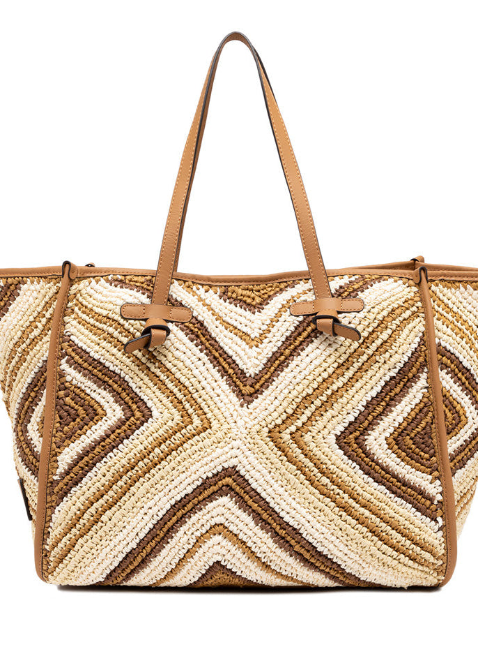 Marcella Bag Cuoio Raffia by Gianni Chiarini at MOYA - view 1