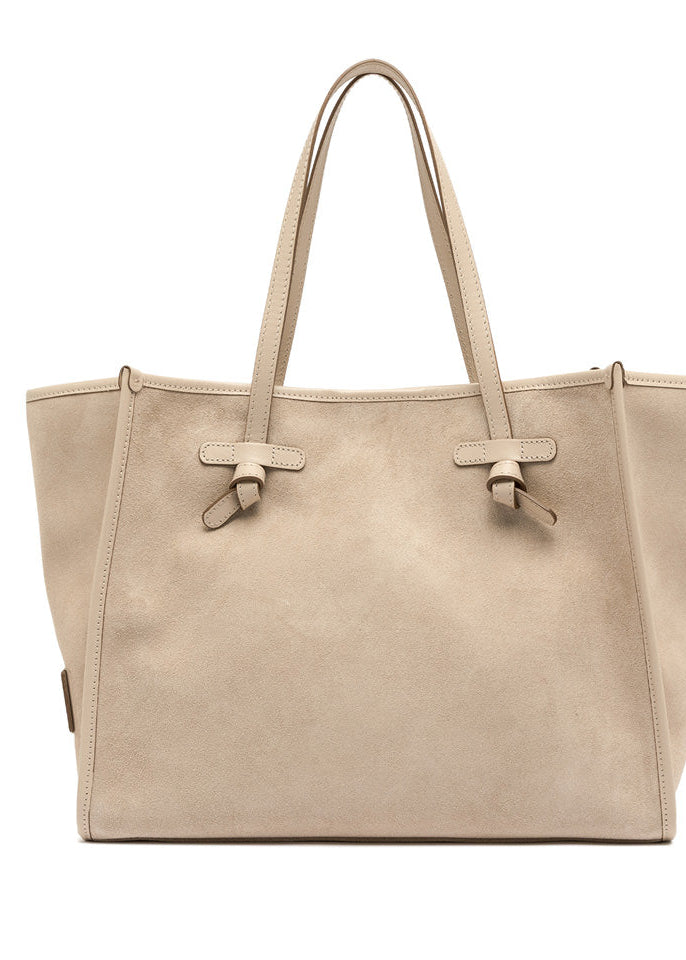 Marcella Bag Nude Suede by Gianni Chiarini at MOYA - view 1