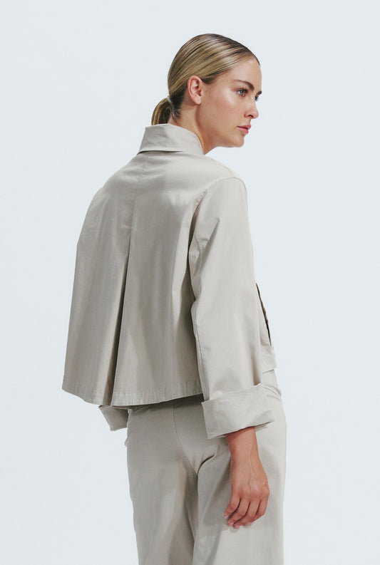 RELAXED CROPPED DOUBLE BREASTED JACKET