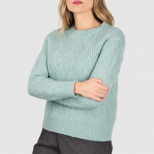 CREW NECK SWEATER - SEAFOAM GREEN