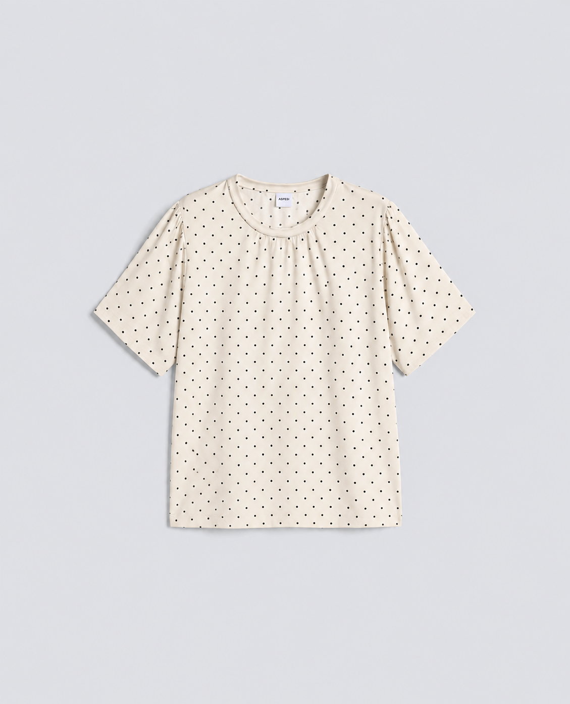 Subtle Polka Dot Silk Top Mod. 5673 by ASPESI - view 3