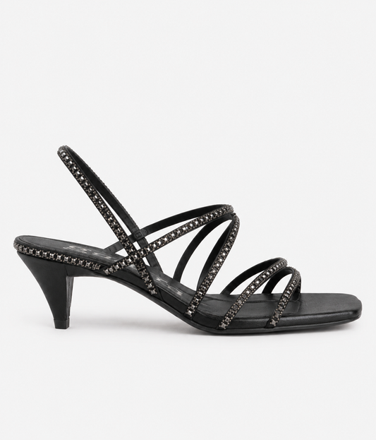 AILEN CRYSTAL 'PAVÉ' MIDI SANDAL