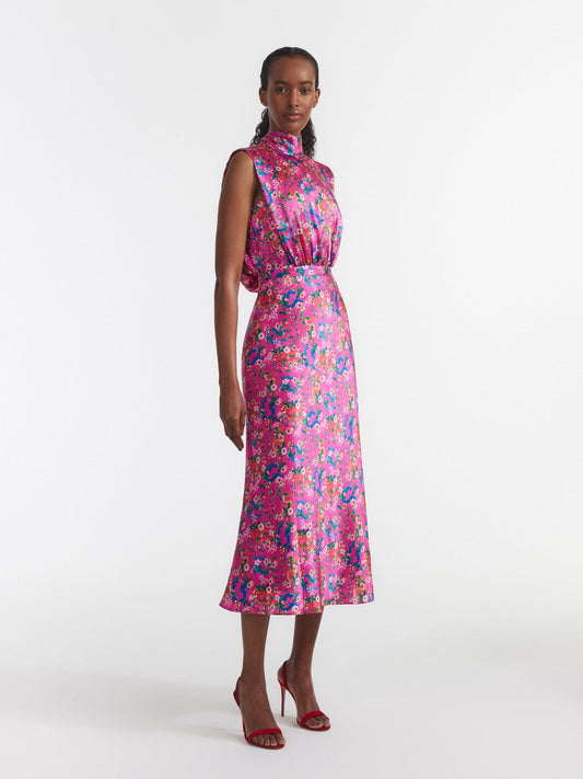 FLEUR MIDI DRESS BLOSSOM PINK