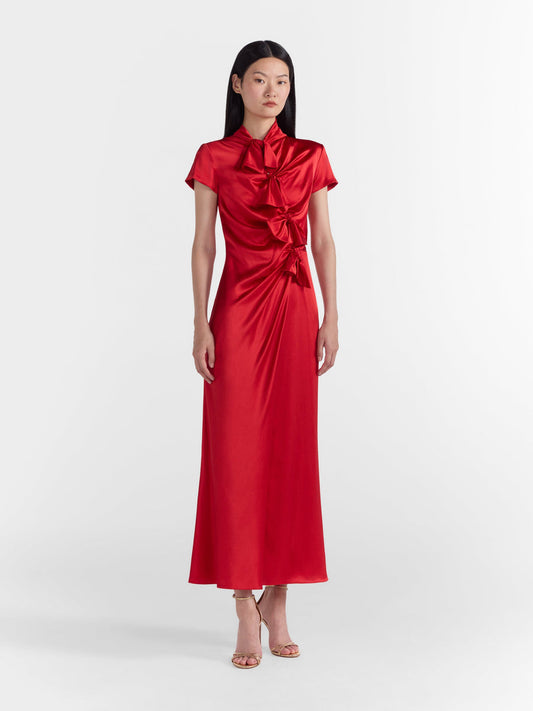 KELLY DRESS IN SCARLET