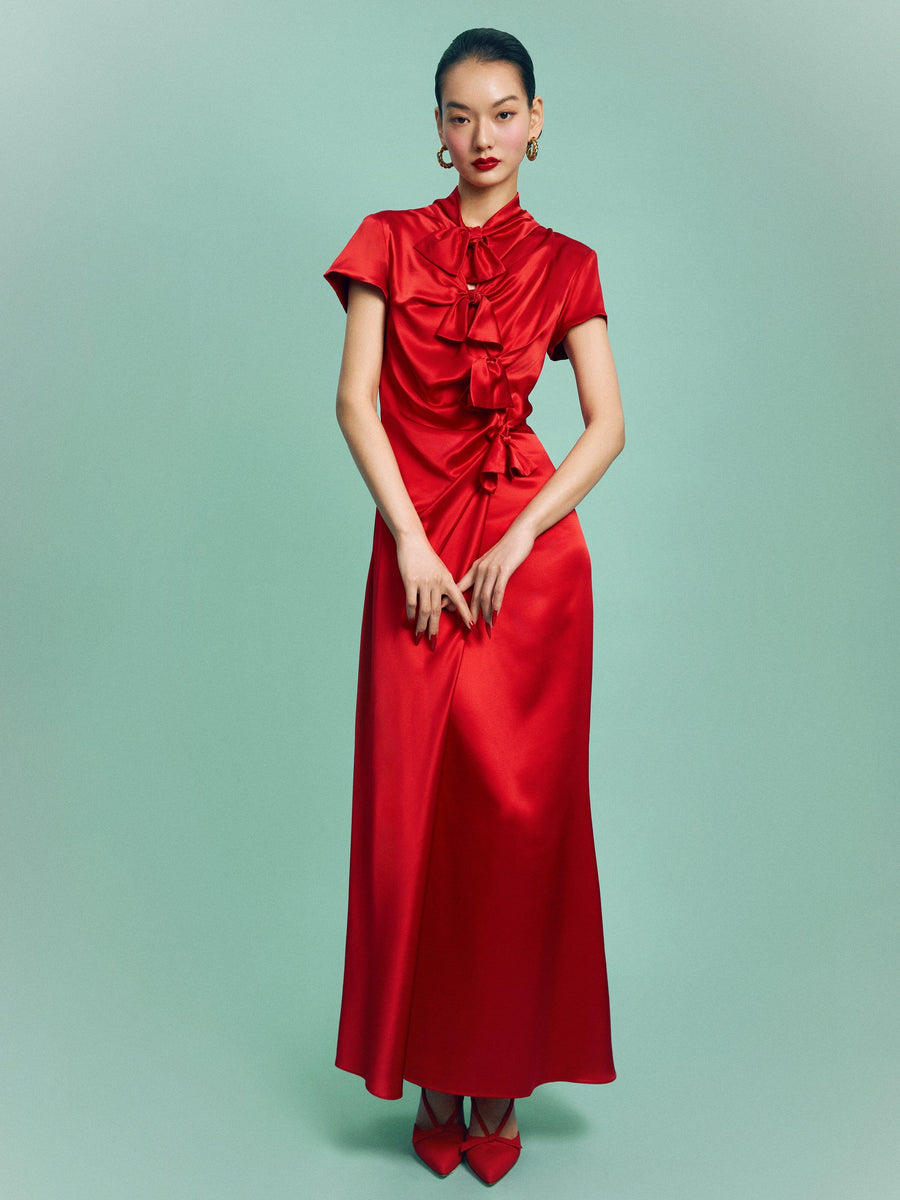 KELLY DRESS IN SCARLET