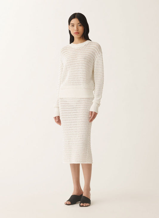 COTTON SWEATER WITH SEQUINS