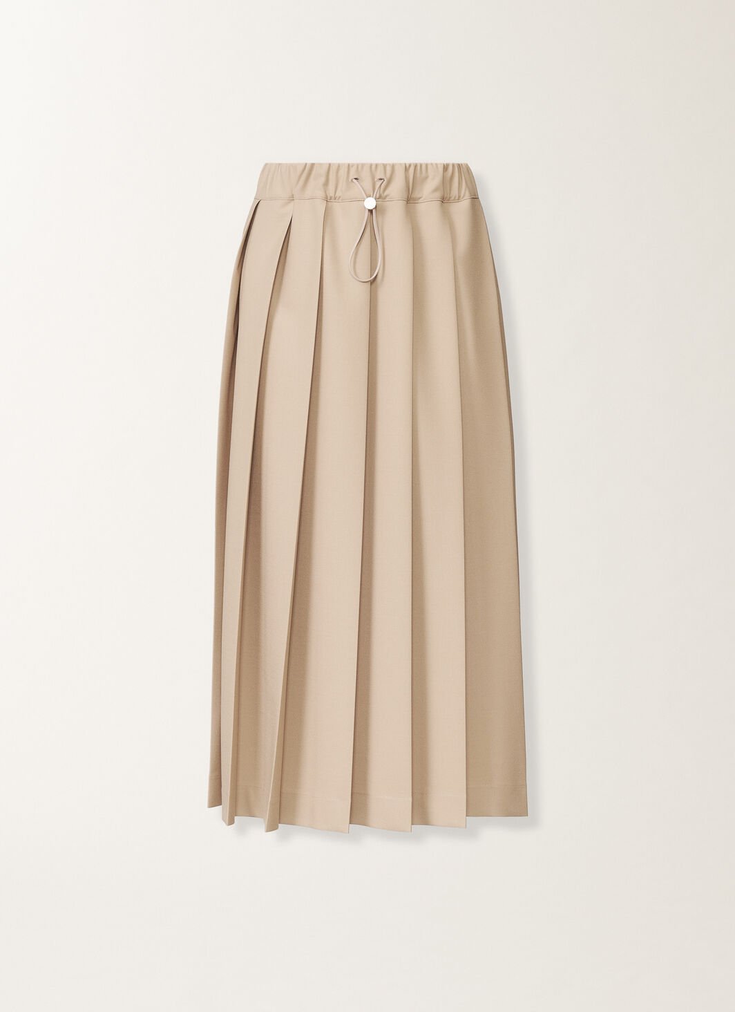 PLEATED SKIRT IN TECHNO TAILORING