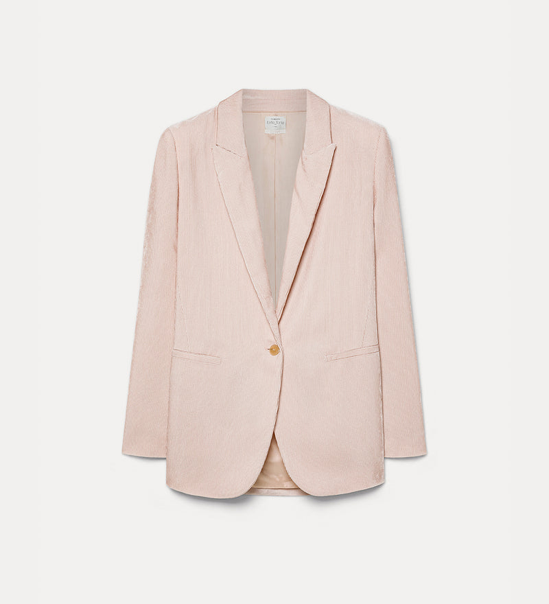 Fluid Ribbed Velvet Blazer Loto by Forte Forte - view 5