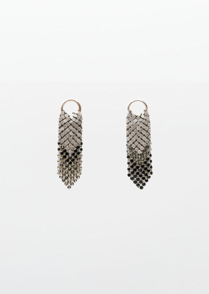 Gracious Arrow Earrings In Silver & Black by Laura B - view 1