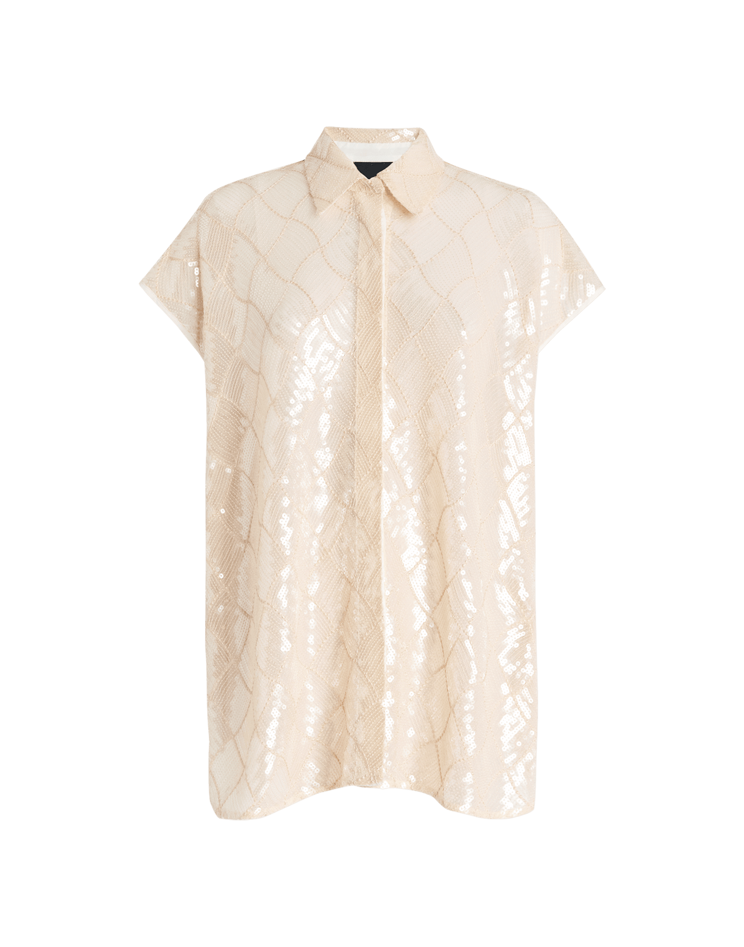 CROSSOVER SEQUIN SHIRT