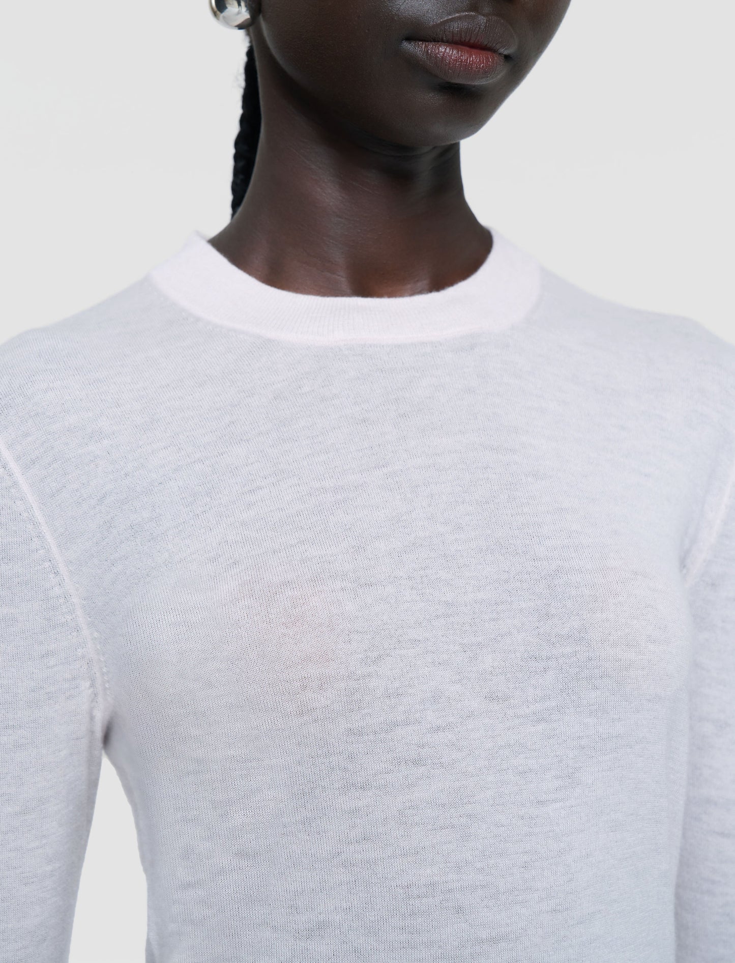 CASHAIR ROUND NECK L/SLEEVE KNIT