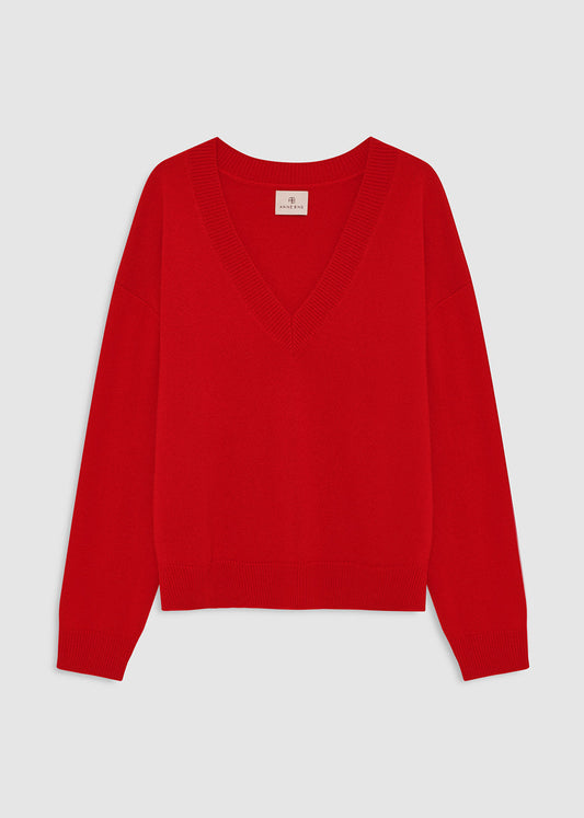 ANINE BING Lee Cashmere Sweater In Tango Red - image 2
