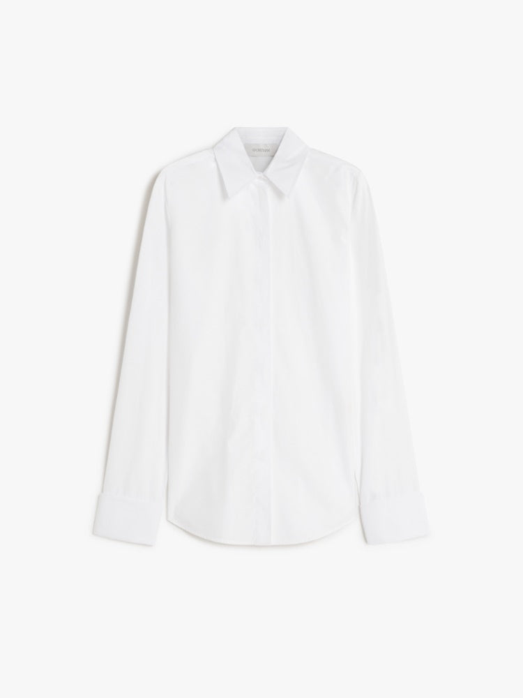 COBEA CONCEALED BUTTON POPLIN SHIRT