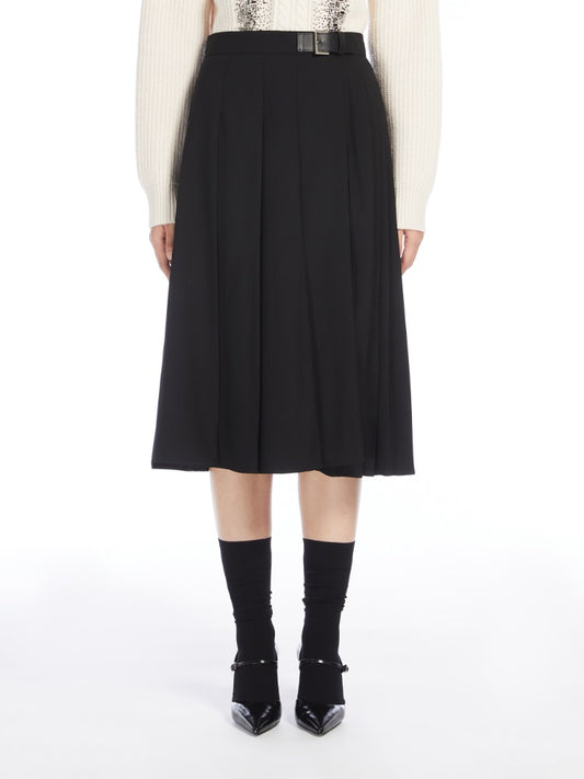 ESTELLA PLEATED WOOL SKIRT