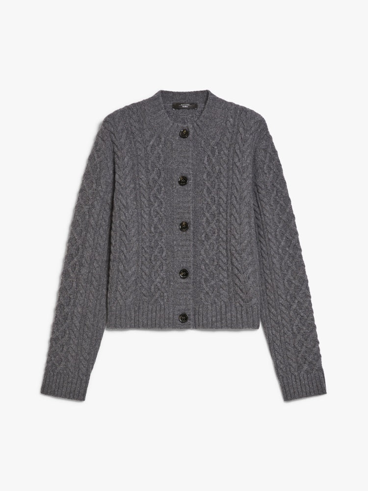 AFOSI CABLE KNIT WOOL CARDIGAN