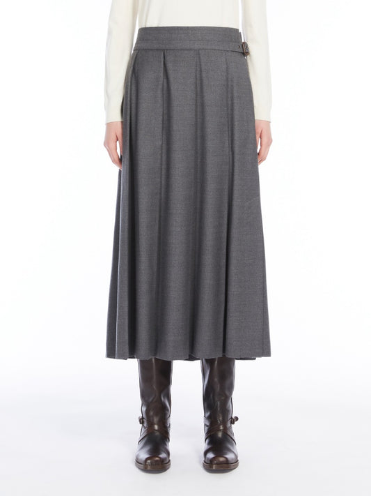 PALK LONG WOOL FLANNEL SKIRT