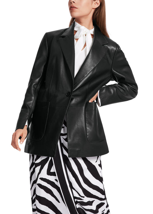 LEATHER BLAZER