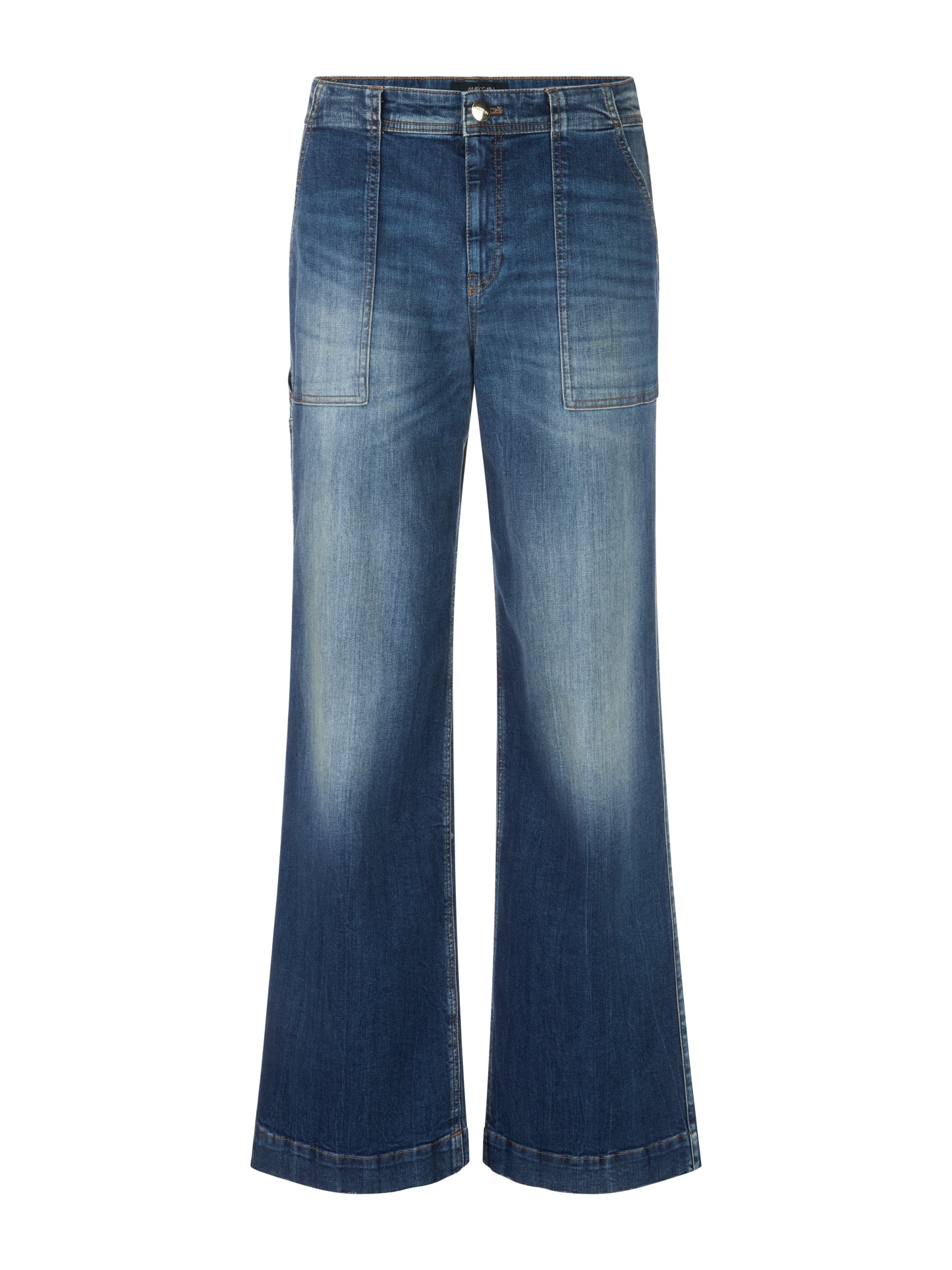 WIDE CUT JEANS WITH LONG FLAT POCKETS