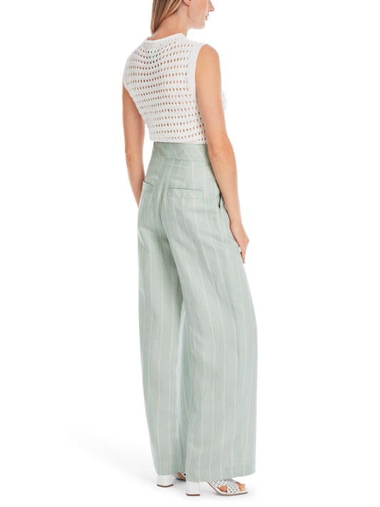 LARGE PINSTRIPE WIDE TROUSER