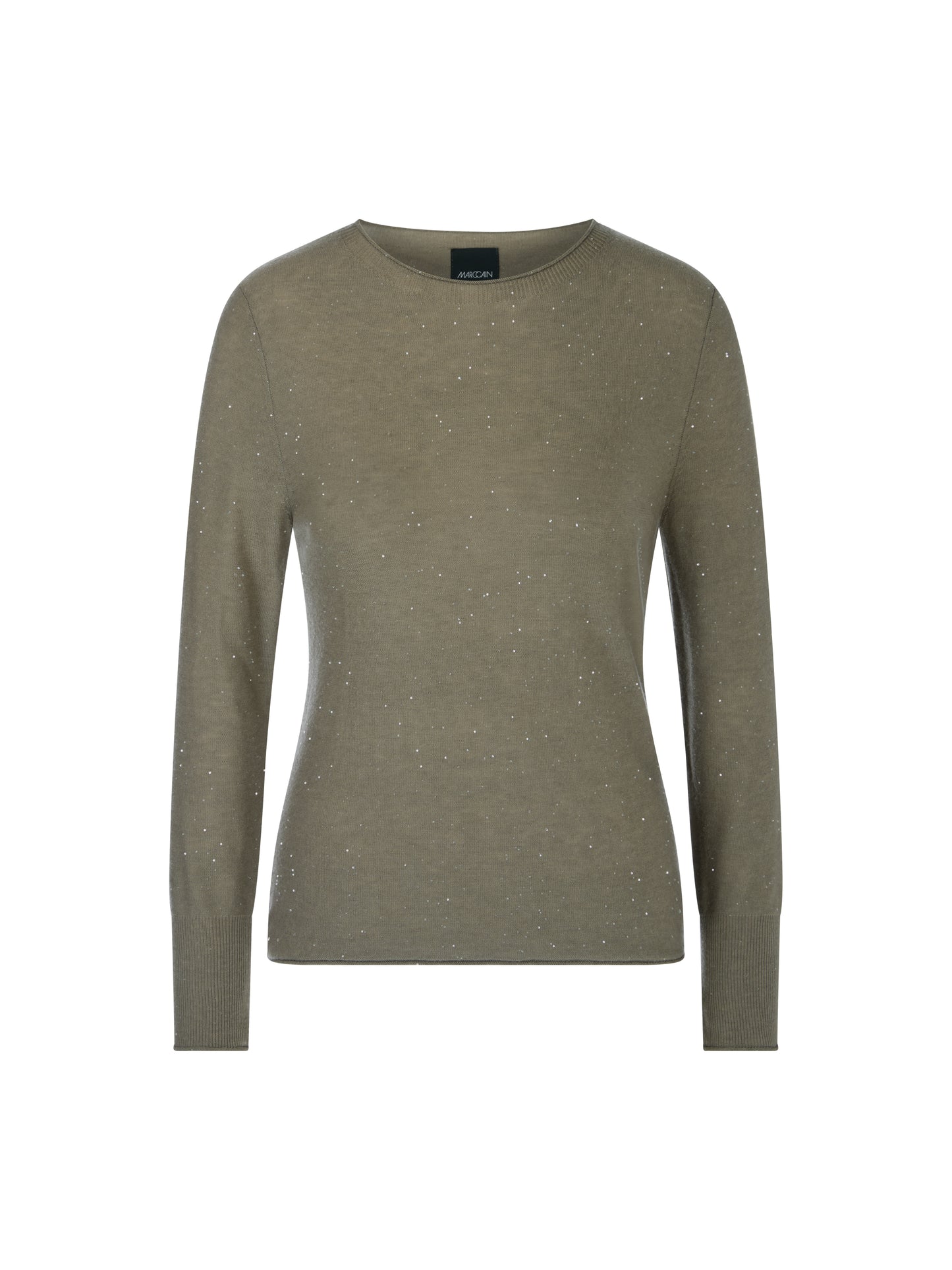 ROUND NECK WOOL KNIT W SEQUINS