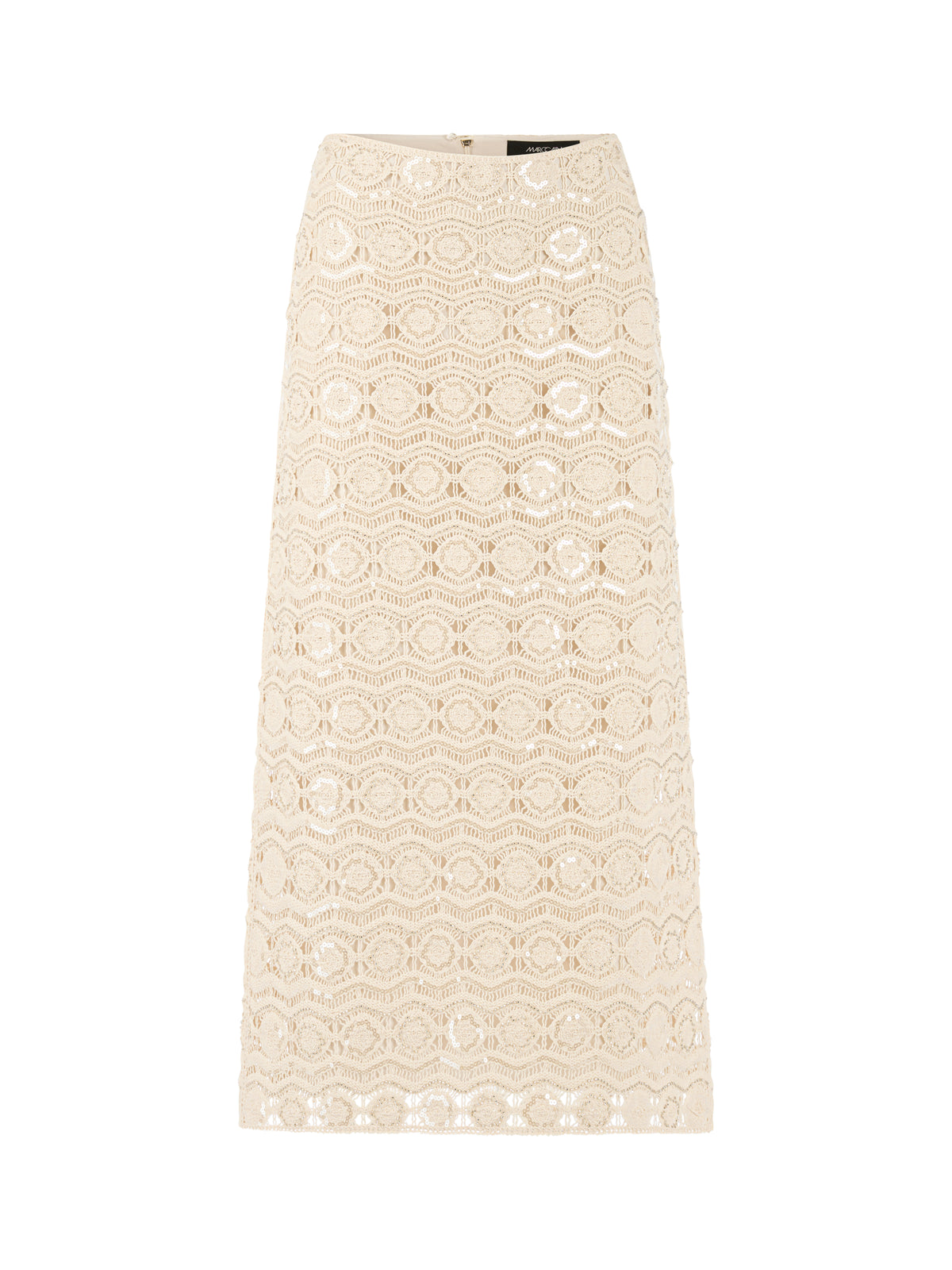 CROCHET STRAIGHT SKIRT W MINI BEADS