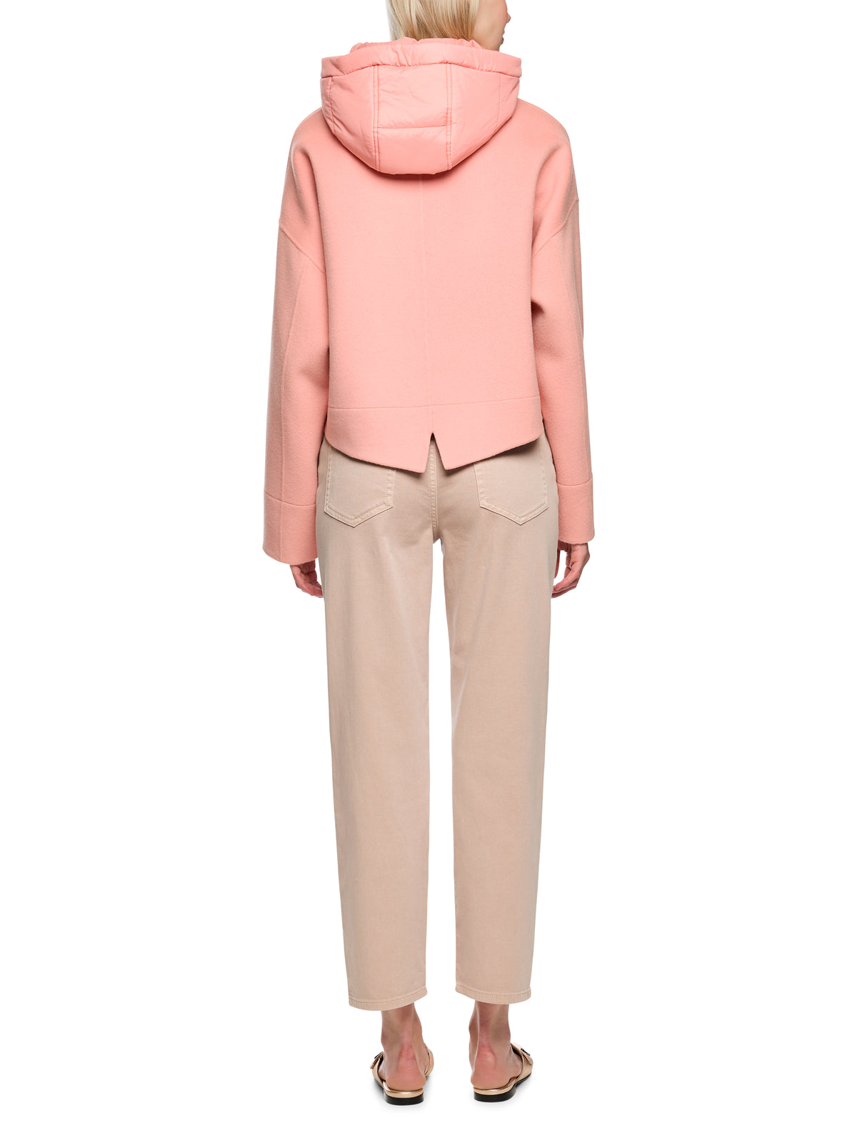 Salmon Light Wool Jacket W Hood by Marc Cain - view 7