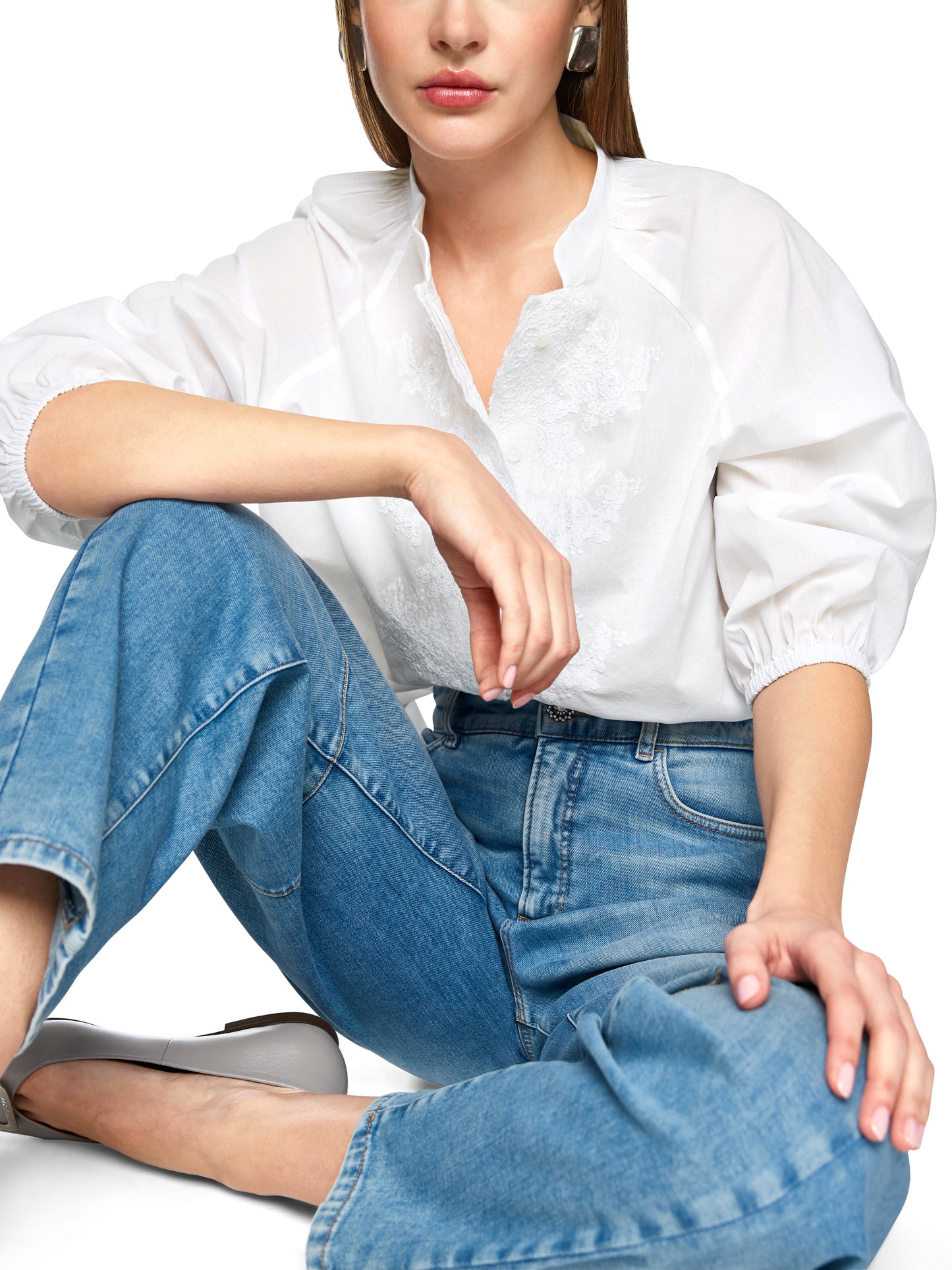 BOHO BLOUSE W EMBROIDERY SHIRT