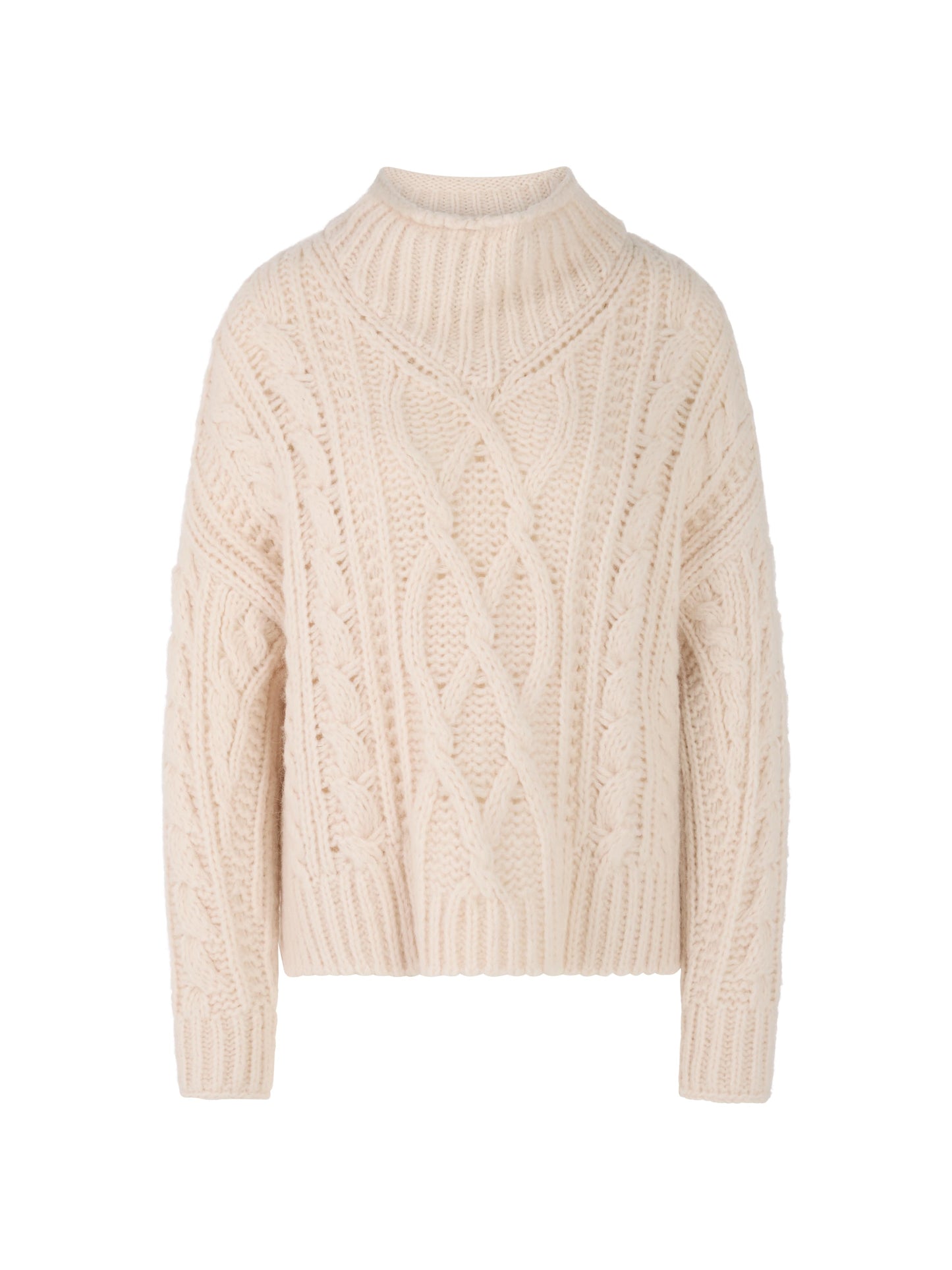 INTRICATE CABLE KNIT JUMPER SMOKE