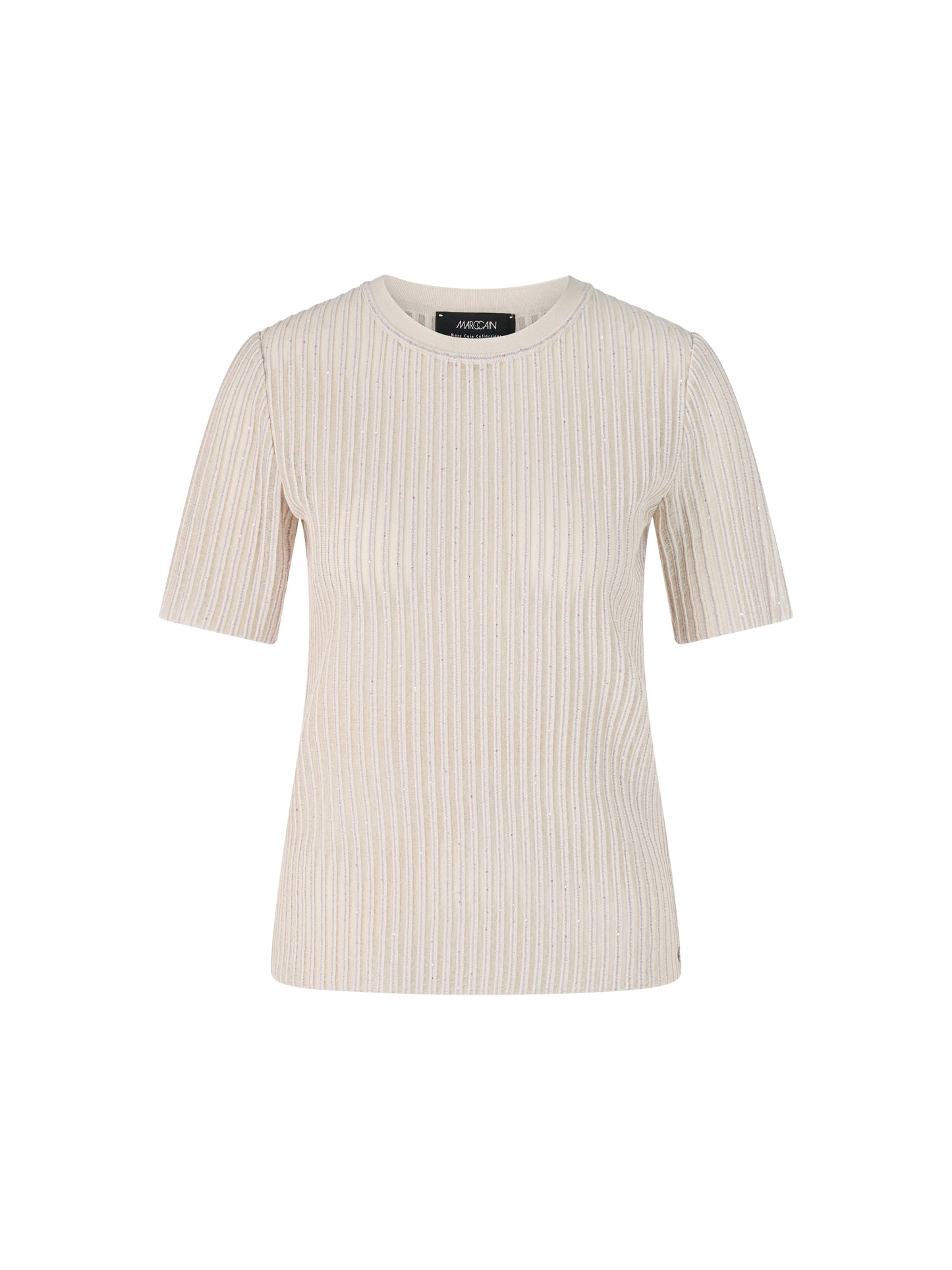 CREWNECK S/SLEEVE KNITTED T-SHIRT SMOKE