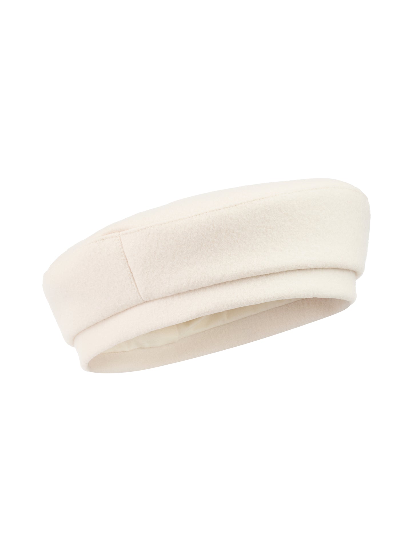 BOILED WOOL BERET HAT SMOKE