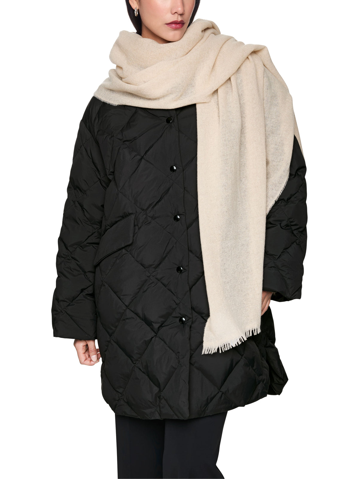 Reversible Padded Puffa Coat Black at MOYA - view 8