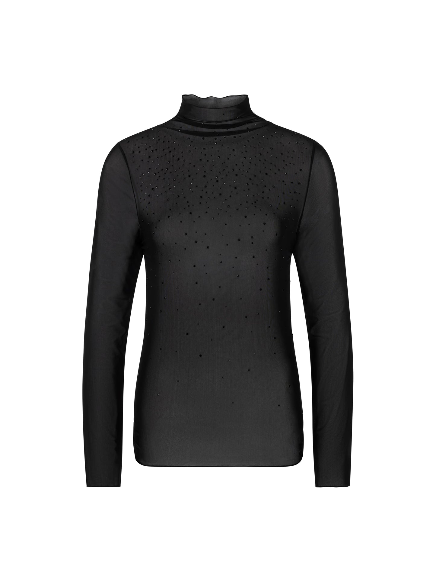 LONG SLEEVE MESH TOP W HOTFIX SPARKLES