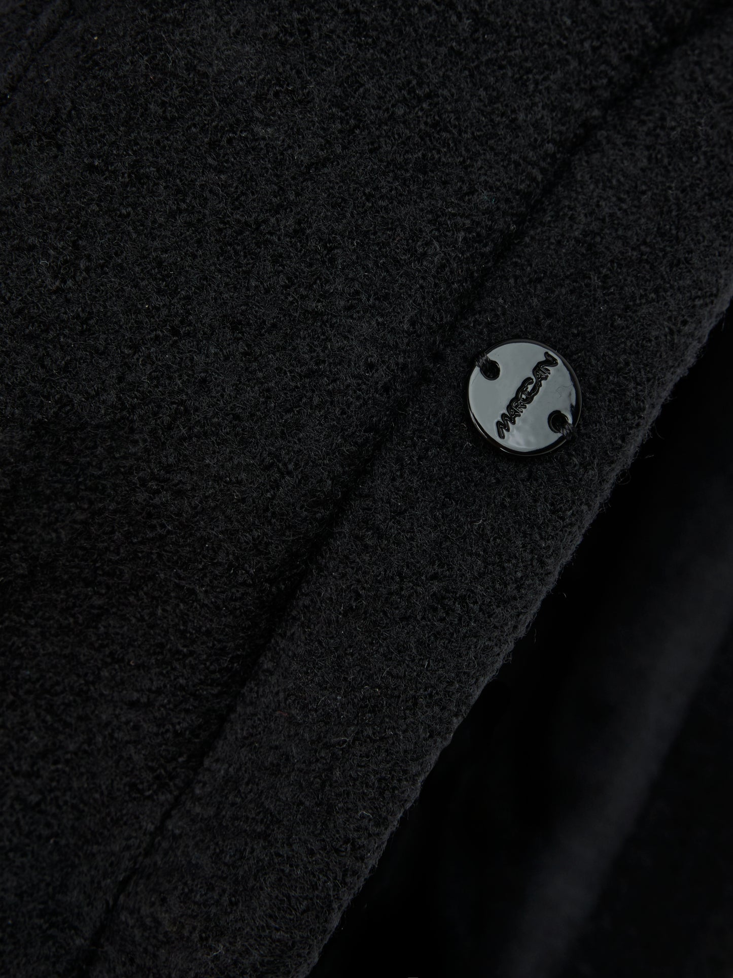 BOILED WOOL BERET HAT BLACK