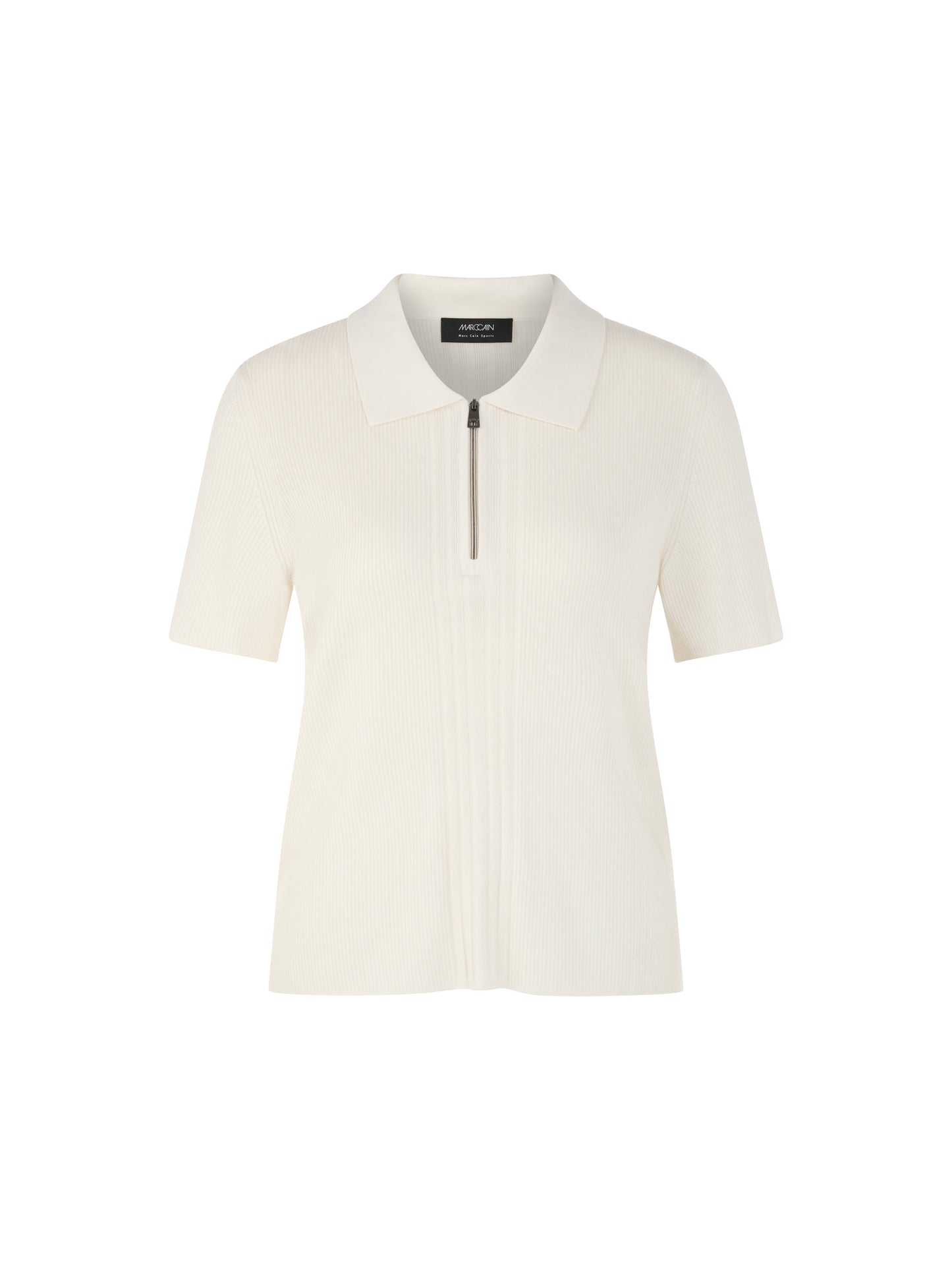 CLASSIC FIT KNITTED POLO W ZIP W ZIP OFF-WHITE