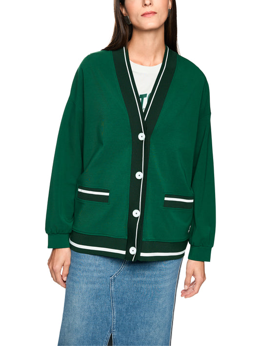 Varsity Jacket In Dark Jade Green by Marc Cain - view 2