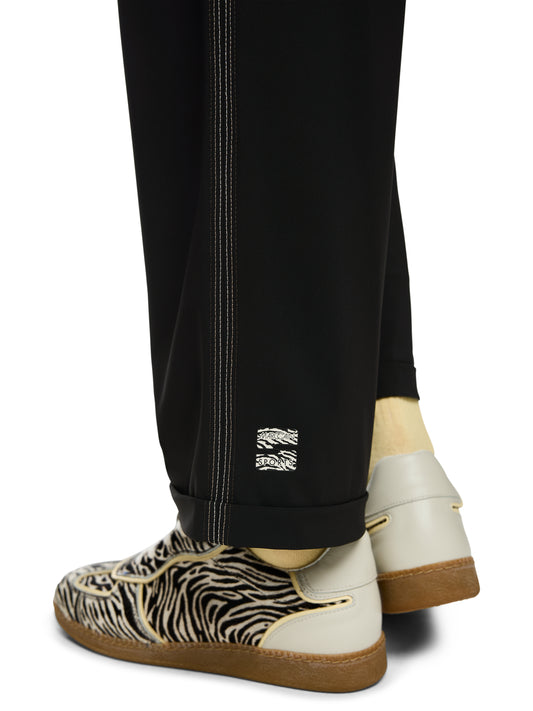 CROPPED LEG LEISURE PANTS BLACK