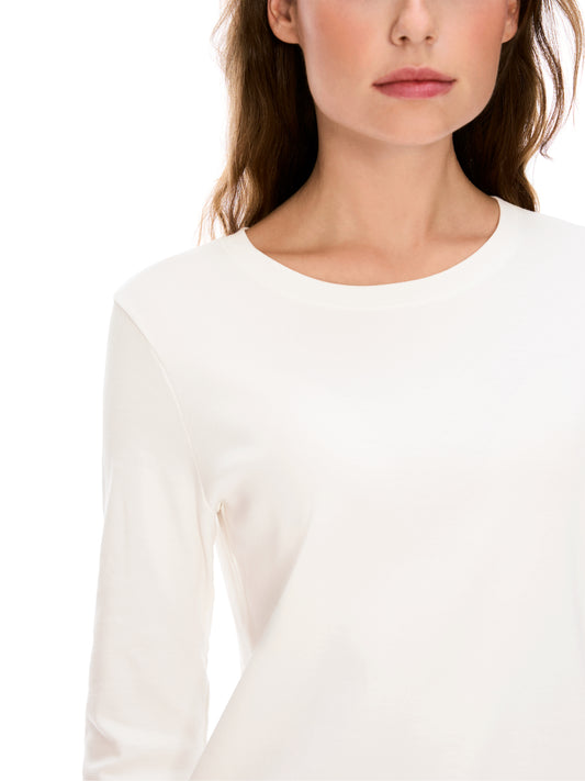 CREW NECK RIBBED LONG SLEEVES T-SHIRT