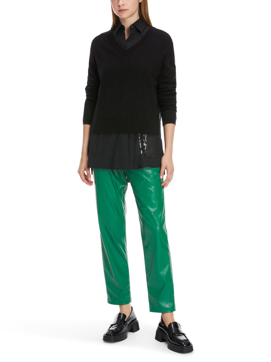 CLASSIC V-NECK KNIT WOOL & CASHMERE BLEND